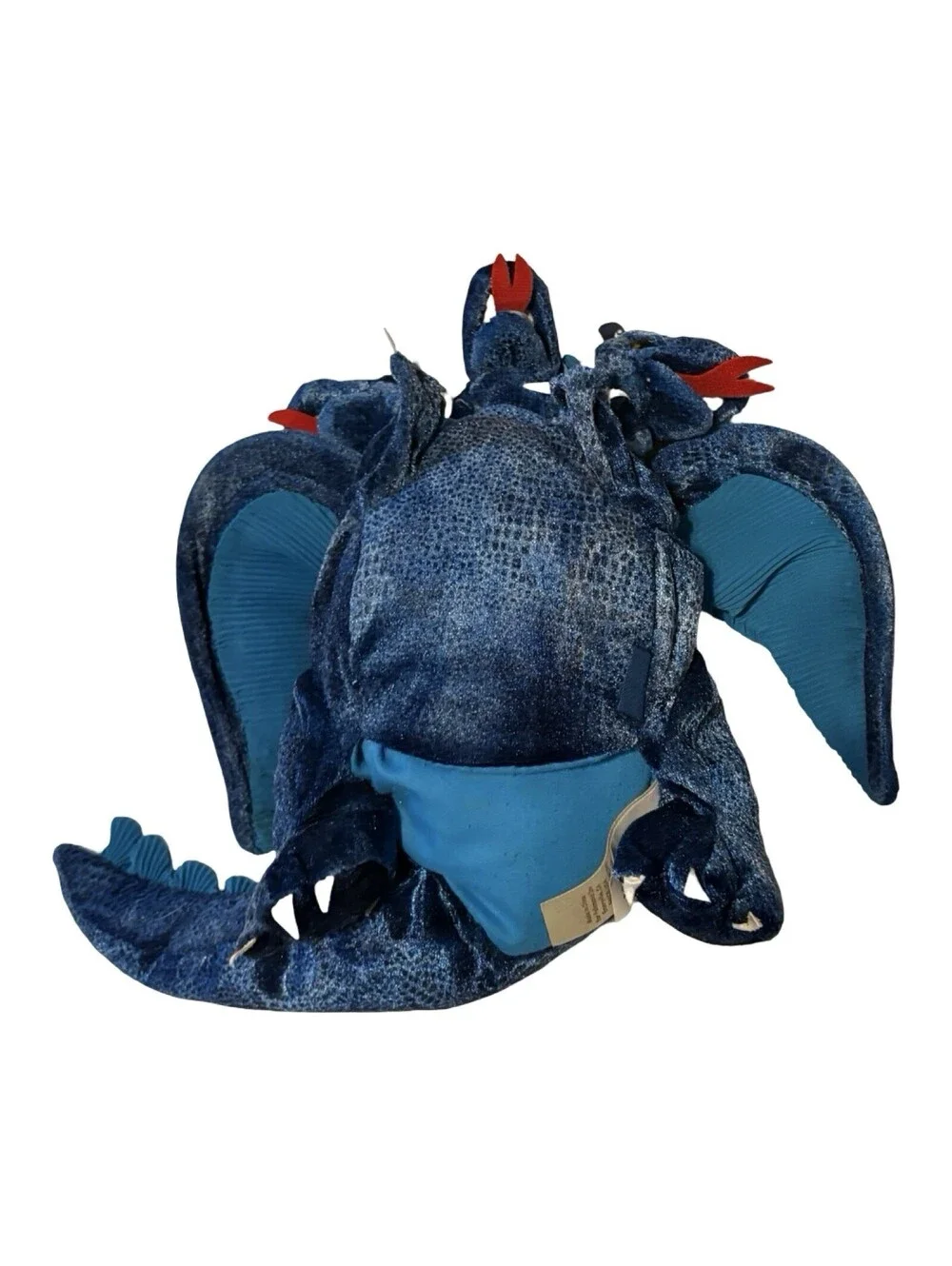 Folkmanis Blue 3-Headed  Plush Dragon Puppet 12 in